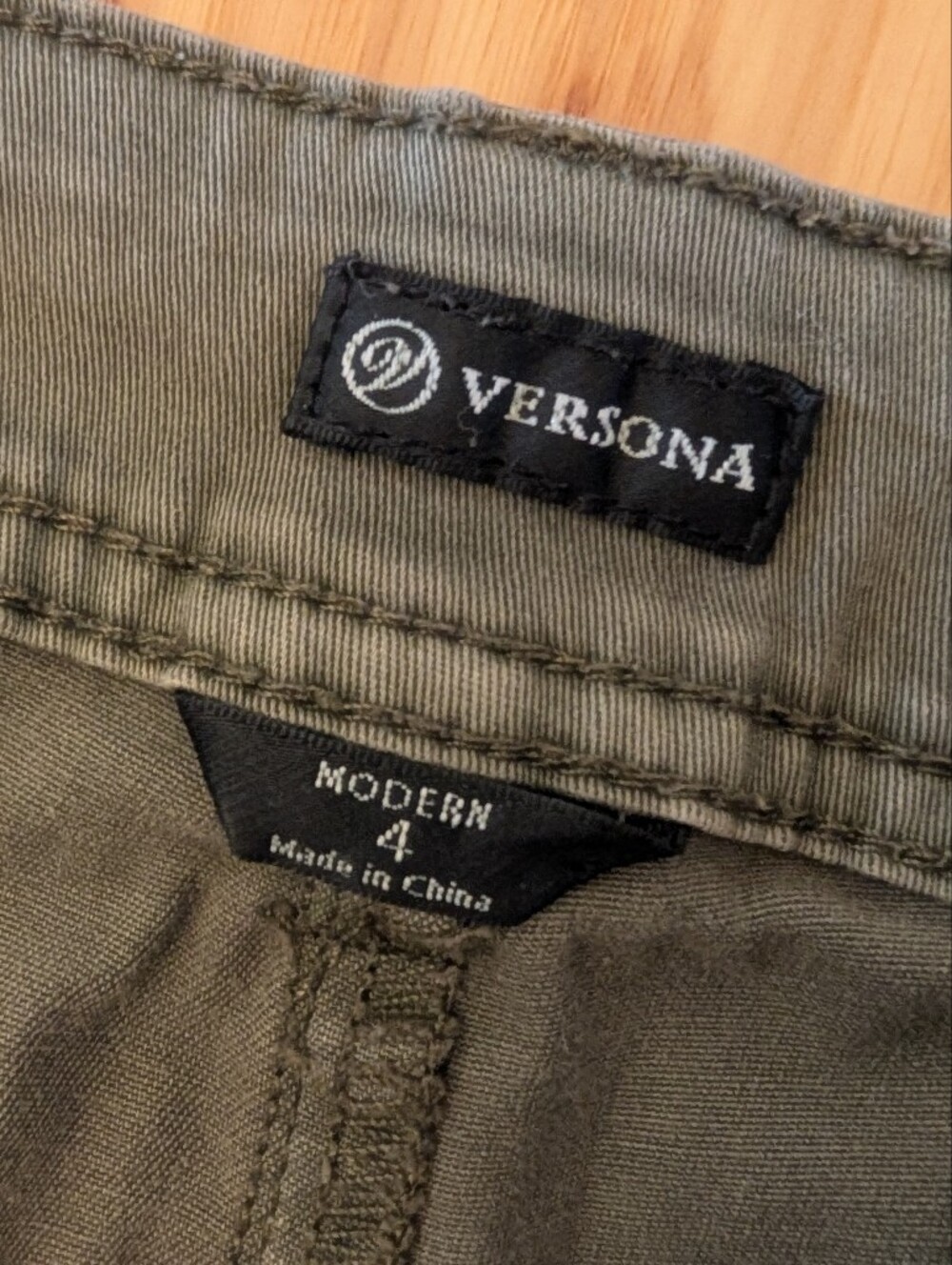 Versona Olive Green Skinny Jeans - Picture 4 of 4